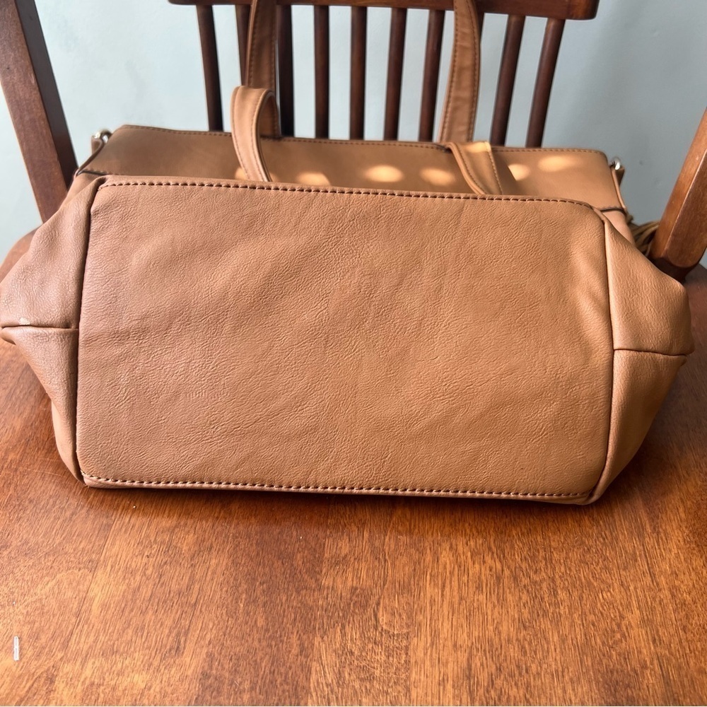 Nicole Lee USA brown studded braided bag faux leather 14 x 11 x 5.5 inches - Picture 8 of 16